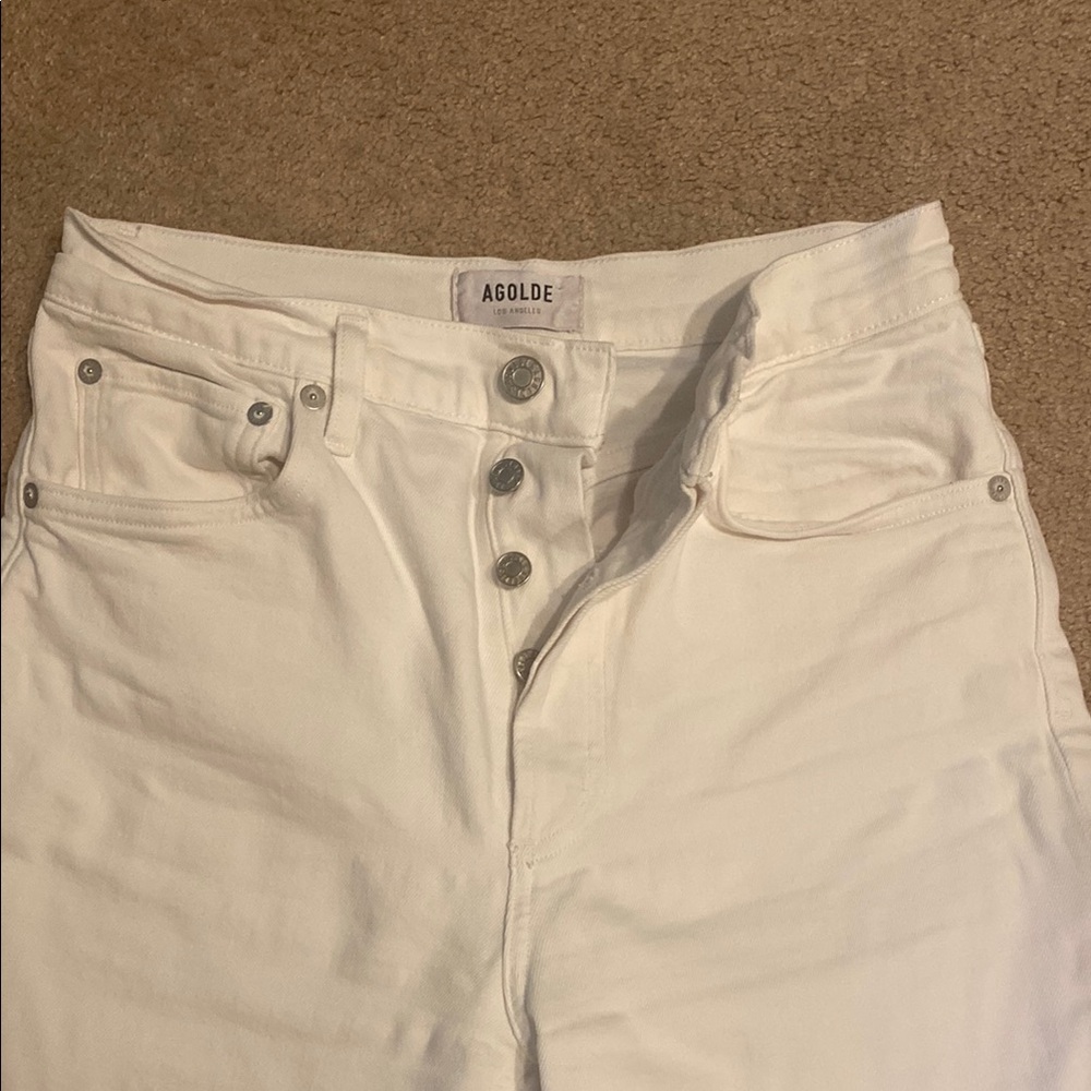 Agolde High Rise White Jeans size 27